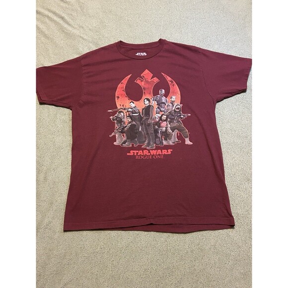 Rogue One T-Shirt Sz Large Star Wars Graphic Short Sleeve - Picture 1 of 5